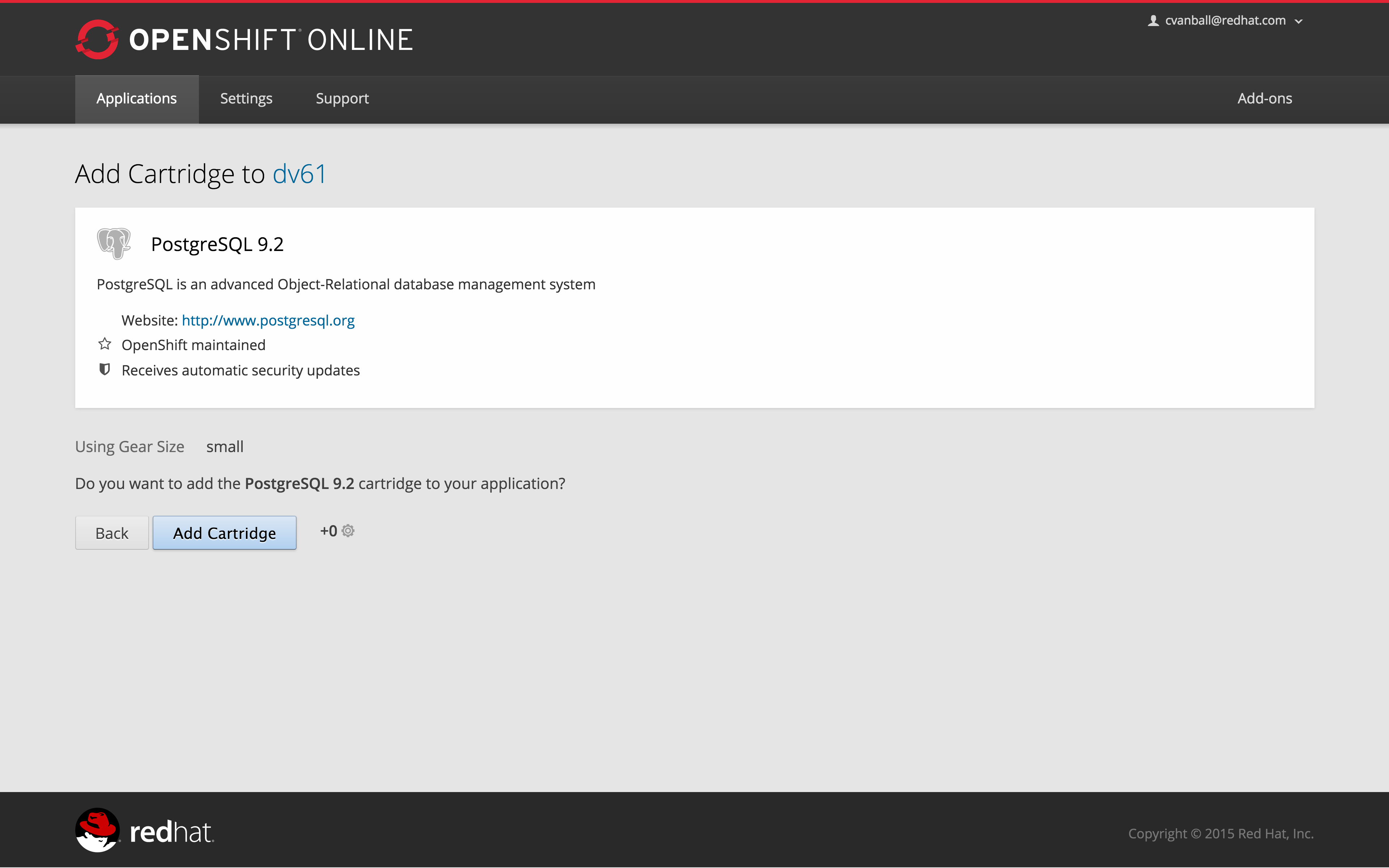 1.3 DV OpenShift add psql2.png