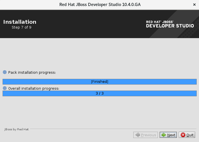 2.1 JBDS install complete 1.png